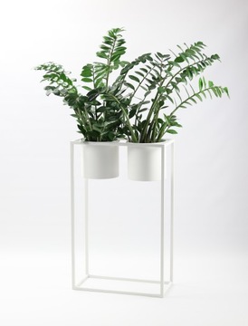 Kwietnik Metalowy Stojak UGO 80x50cm biały loft