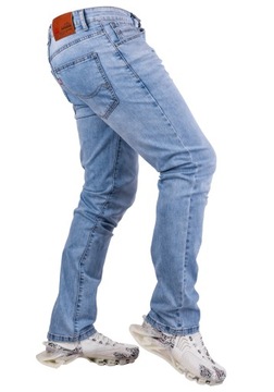 Spodnie męskie jasnoniebieskie JEANSOWE klasyczne ZURAB r.36