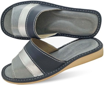 Kapcie damskie, Pantofel skórzane góralskie r.36