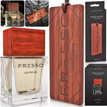 FRESSO PERFUMY SAMOCHODOWE GENTLEMAN 50 ML ZAPACH AUTA SAMOCHODU +ZAWIESZKA