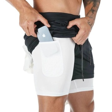 2022 Running Gym Men 2 in 1 Sports Jogging Shorts