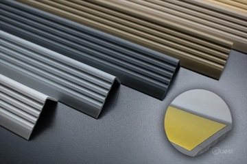 Противоскользящий лестничный профиль ND 1,3 м, серый