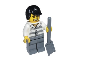 C2*LEGO FIGURKA cty0833 WIĘZIEŃ ZŁODZIEJ RABUŚ ŁOPATA, NOWE