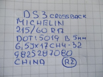 KOLA RÁFKY PNEUMATIKY CITROEN DS3 CROSSBACK R17