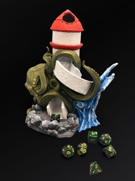 Wieża do kości - Kraken Dice Tower Malowane ręcznie