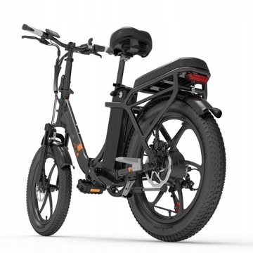 Складной электрический велосипед Cheevalry C20 500 Вт 48 В 15 Ач 100 км 20 дюймов черный