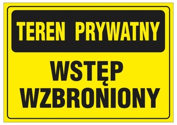 TABLICZKA - TEREN PRYWATNY