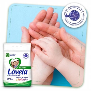 Zestaw Lovela Family Proszek do prania koloru dla całej rodziny 3 x 2,1 kg