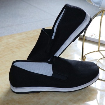 Męskie chińskie tradycyjne buty do sztuk walki Bruce Tai Chi Kung Fu czarne 43