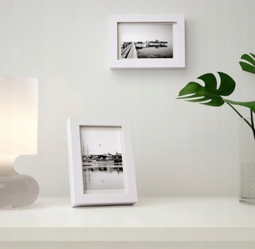 РАМКА ДЛЯ ФОТОГРАФИИ РИББА БЕЛАЯ ТОЛЩАЯ 13X18СМ МАССИВНАЯ РАМА ПАССА ПАРТУ