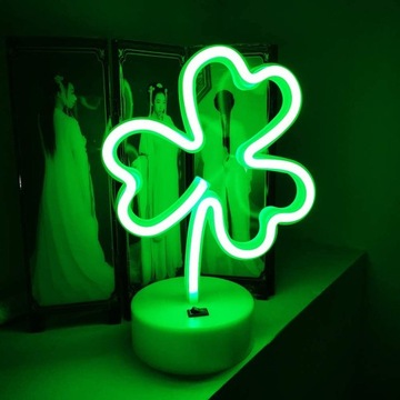Светодиодная лампа NEON CLOVER LUCKY USB/BATTERY