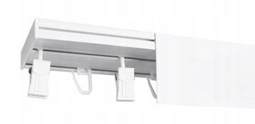 Karnisz podwójny SZYNA PCV SUFITOWA 490cm + osłona