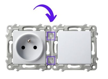 SZAFIR Gniazdo pojedyncze z uziemieniem BIAŁY