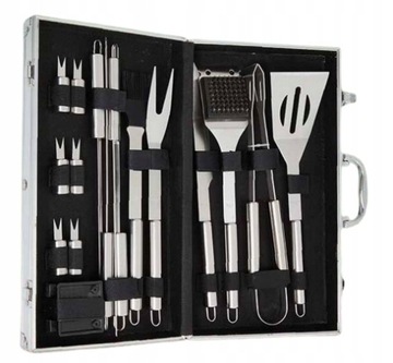 Набор аксессуаров для гриля и столовые приборы в чемодане