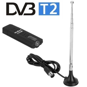 ТВ-ТЮНЕР ТЕЛЕВИДЕНИЕ DVB-T2 DVBT2 FM DAB+ декодер для портативного компьютера USB