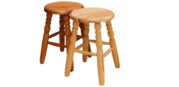 Taboret drewniany sosnowy 45, PRODUCENT MEBLI