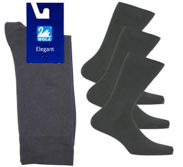 Skarpety męskie ELEGANT bawełna 3-PAK grafit 39-41