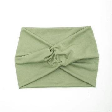 Simple Soild Color Twisted Extra Large Thick Wide Headbands Elastic Turban