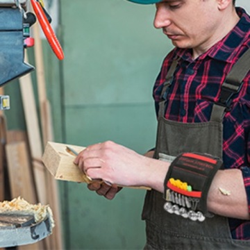 DIY магнитный нарукавник 15 магнитов 2 кармана подарок парня