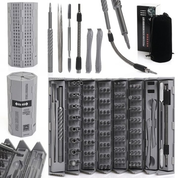 ZESTAW PRECYZYJNYCH WKRĘTAKÓW 128 ELEMENTÓW MAGNETYZER DEMAGNETYZER
