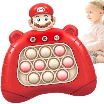 KONSOLA POP IT SUPER MARIO GRA ELEKTRONICZNA ANTYSTRESOWA 30 POZIOMÓW