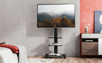 STOJAK TV 2 PÓŁKI KÓŁKA 32-60 CALI 30 KG DESIGN