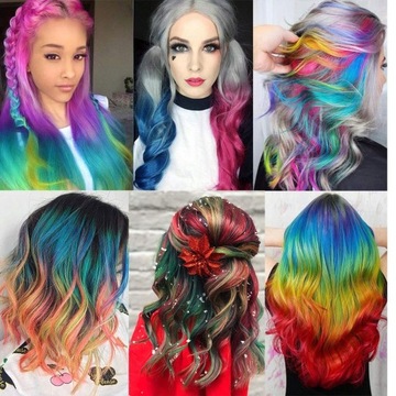Zmywalna Kreda Do Farbowania Włosów Dla Dzieci 8 Kolorów Zestaw