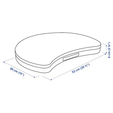 IKEA OJULF Подставка для ноутбука серая 52x38 см