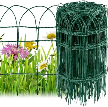 PŁOTEK OGRODOWY Siatka 0,4 x 25m Ogrodzenie ogrodowe powlekany PVC RAL6005