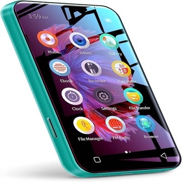 Odtwarzacz MP4 Bluetooth z WiFi, RADIO FM, HiFi, dyktafon, DOTYKOWY 4
