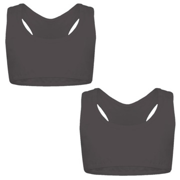 2 STANIKI BAWEŁNIANE DZIEWCZĘCE HIT 140/146