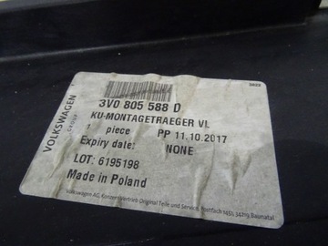 PAS PRZEDNI WZMOCNIENIE SKODA SUPERB III LIFT 3V0805588D