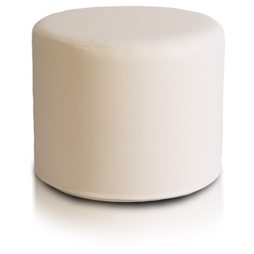 Pufa Roller Puf owalny stolik podnóżek 50x40cm Ekoskóra E2 beżowy