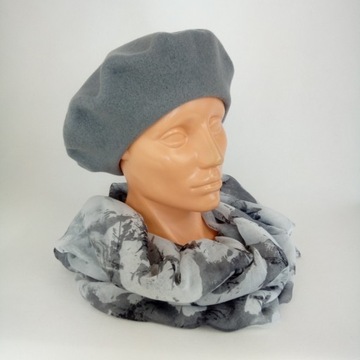 140 БЕРЕТ FEZKO, цвет СЕРЫЙ, размер 11,5 дюйма, большой.