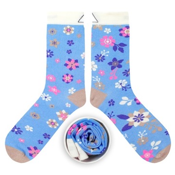 CUPOFSOX KOLOROWE SKARPETY W KWIATY 41-44
