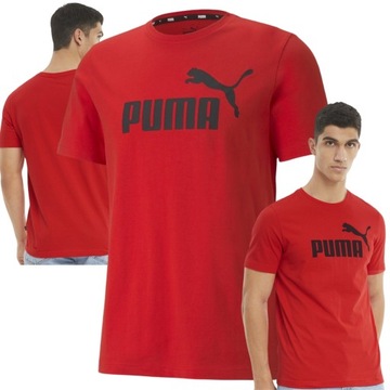 koszulka sportowa puma t-shirt męski bawełniany czerwony r m