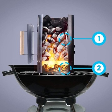 ДЫМОХОД ДЛЯ РАЗЖИГАНИЯ ГРИЛЬ-БАРБЕКЮ ДЛЯ УГОЛЬНЫХ БРИКЕТОВ