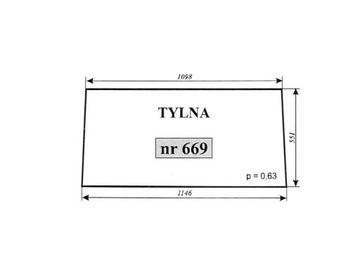 SZYBA TYLNA C-330 C-360 KOŹMIN SZYSZKA 669