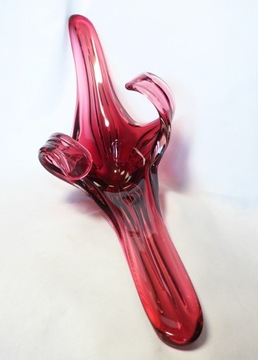 БОЛЬШАЯ ТАРЕЛКА МУРАНО 62 СМ! РОЗОВАЯ ИТАЛИЯ 2,96 КГ