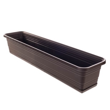 БАЛКОННЫЙ ЦВЕТОЧНЫЙ ГОРШОК КОРОБКА ЦВЕТОЧНЫЙ ГОРШОК 80см + ПОДСТАВКА MOKKA