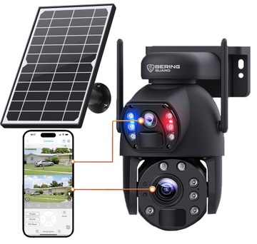 KAMERA GSM KARTA SIM SOLAR ZOOM OPTYCZNY x20 8MP DWA OBIEKTYWY BERING GUARD
