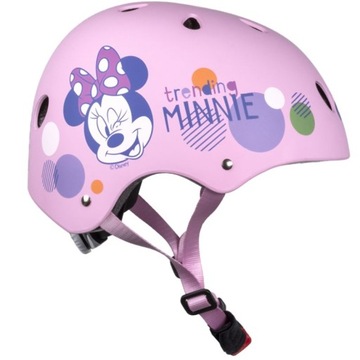 Kask rowerowy dziecięcy sportowy 52-56 cm - Miss MINNIE PINK