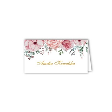 WINIETKA na stół wizytówka na KOMUNIĘ komunijna 1szt PERSONALIZOWANA