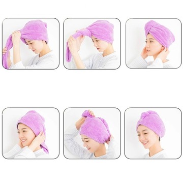 ПОЛОТЕНЦЕ-ТЮРБАН ДЛЯ СУШКИ ВОЛОС, быстросохнущее, ТОП ДО ГОЛОВЫ, ВОЛОСЫ