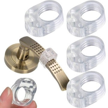 4x ODBOJNIK OGRANICZNIK SILIKONOWY NA KLAMKĘ DRZWI