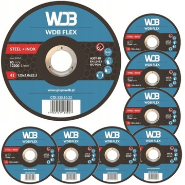 50x TARCZA CO CIĘCIA METALI STALI INOX 230×2 WDB FLEX TNĄCA PŁASKA Ø 22,3