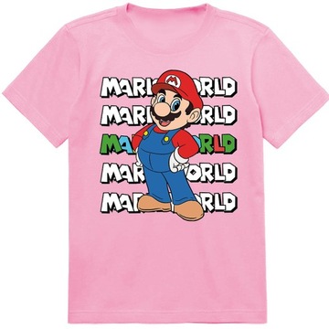 НАБОР 3В1 ДЕТСКАЯ ФУТБОЛКА ТАТУ НАКЛЕЙКИ SUPER MARIO BROS 164 КАЧЕСТВО