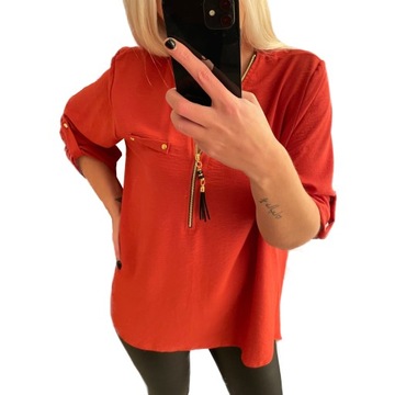 B772 BLUZKA GŁADKA W SEREK RUDY JASNY r. 54