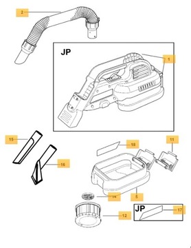 Rura odkurzacza DEWALT DC515 DCV517N