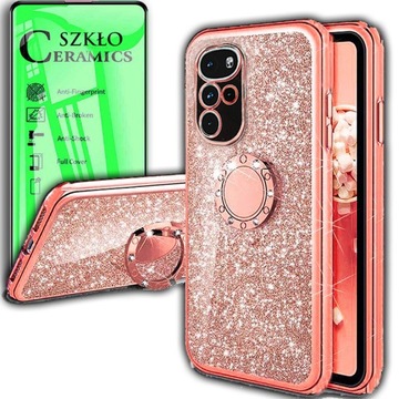 Etui OXYGEN BlinG do Motorola Moto G22 +szkło CERA
